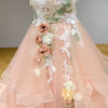 Enchanted Blossom Fairytale Couture Bridal Gown with 3D Flowers