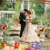 Enchanting Off-Shoulder A-Line Tulle Wedding Dress with Floral Appliques & Ruffles - Includes Veil