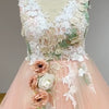 Enchanted Blossom Fairytale Couture Bridal Gown with 3D Flowers