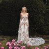 Floral Embroidery Wedding Dress | Boho A-Line Lace Bridal Gown