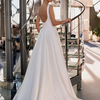 Simple Elegant Satin Minimal Bridal Gown | Sleeveless Minimalistic Wedding Dress