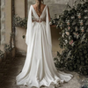 Bohemian Greek Goddess Chiffon Beach Wedding Dress