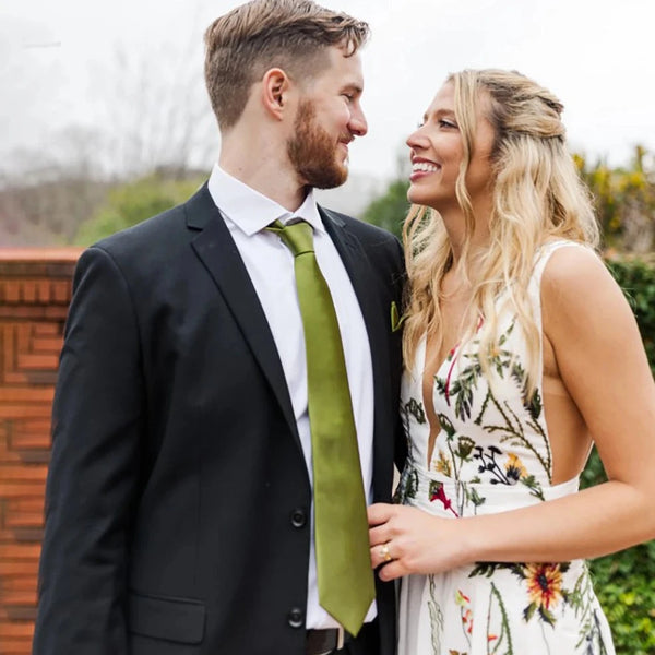 Enchanted Wildflower A-Line Wedding Dress | Plunging V-Neck Unique Embroidered Bridal Gown