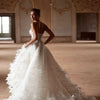 Exquisite High-Neck Lace Ball Gown Wedding Dress with Beading and Embroidery