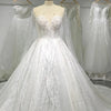 Luxury Princess Ball Gown Wedding Dress with Beading and Crystal Embellishments, Sweetheart Neckline, and Court Train