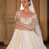 Luxury Princess Ball Gown Wedding Dress with Beading and Crystal Embellishments, Sweetheart Neckline, and Court Train