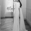 Glamorous Satin Mermaid Wedding Dress with Long Sleeves | Sleek and Elegant Bridal Gown