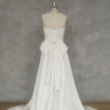 Minimalistic Sheath Bridal Gown with Sleeveless Design & Detachable Court Train