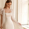 2-in-1 Mermaid Wedding Dress with Jacket | Elegant Minimalistic Satin Bridal Gown