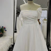 Strapless Tiered Organza Wedding Dress - Elegant A-Line Silhouette with Court Train