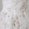 Elegant A-Line Wedding Dress with Floral Print, Sweetheart Neckline, and Sweep Train