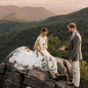 Enchanted Wildflower A-Line Wedding Dress | Plunging V-Neck Unique Embroidered Bridal Gown