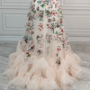 Enchanting Off-Shoulder A-Line Tulle Wedding Dress with Floral Appliques & Ruffles - Includes Veil