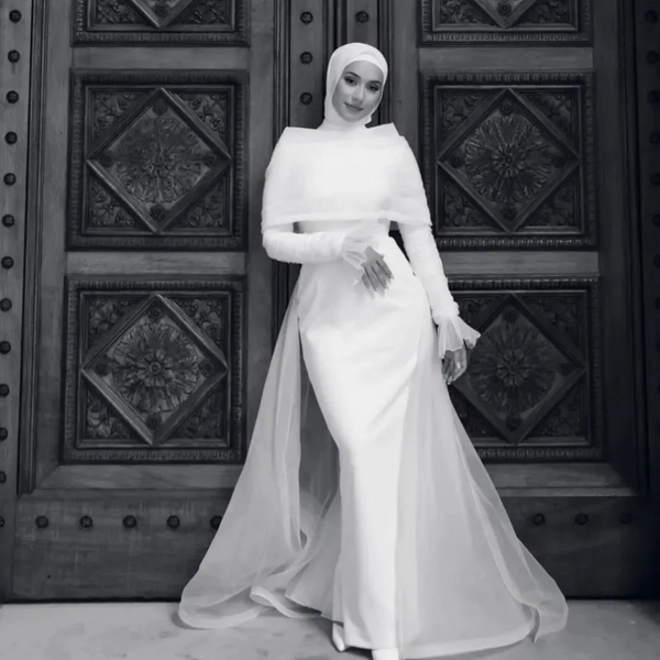 Modest Muslim Mermaid Wedding Dress