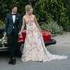 Floral Embroidery Wedding Dress | Boho A-Line Lace Bridal Gown