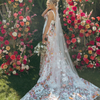 Floral Embroidery Wedding Dress | Boho A-Line Lace Bridal Gown