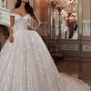 Luxury Princess Ball Gown Wedding Dress | Sweetheart Neckline, Off-the-Shoulder, Embroidered Organza & Tulle