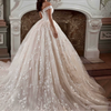 Luxury Princess Ball Gown Wedding Dress | Sweetheart Neckline, Off-the-Shoulder, Embroidered Organza & Tulle