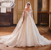 Luxury Princess Ball Gown Wedding Dress with Beading and Crystal Embellishments, Sweetheart Neckline, and Court Train