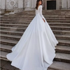 Elegant Princess Ball Gown Wedding Dress | Long Sleeve Satin Bridal Gown