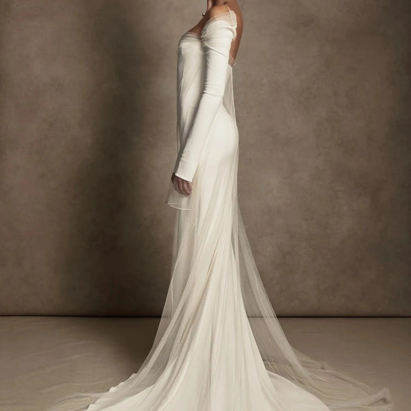 Elegant Sheath Wedding Dress | Minimalistic Sexy Bridal Gown