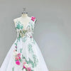 Luxury Off-the-Shoulder Pastoral Ball Gown Wedding Dress with Hand-Made Floral Appliques and Court Train